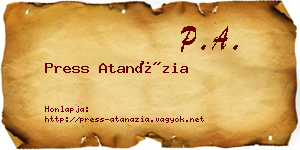 Press Atanázia névjegykártya